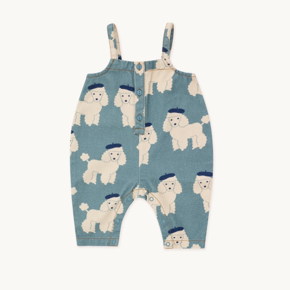 TINYCOTTONS Tiny Poodle Baby Dunagree Blue Grey 24M